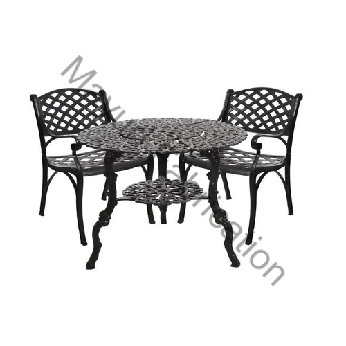 Cast Chair & Table Set | PVD -SS
