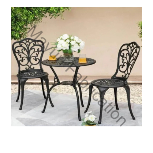 Cast Chair & Table Set | PVD -SS